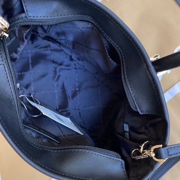 Michael Kors Jet Set Travel XS Carryall Tote Top Zip Tote Black - Picture 10 of 16